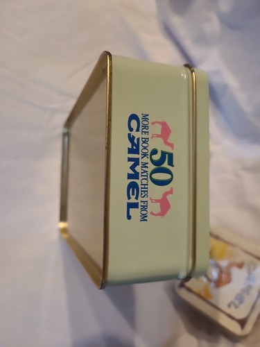 Vintage Camel Light Tin Matches, Mirror Compact, and Camel Cigerette Tin - Picture 5 of 16