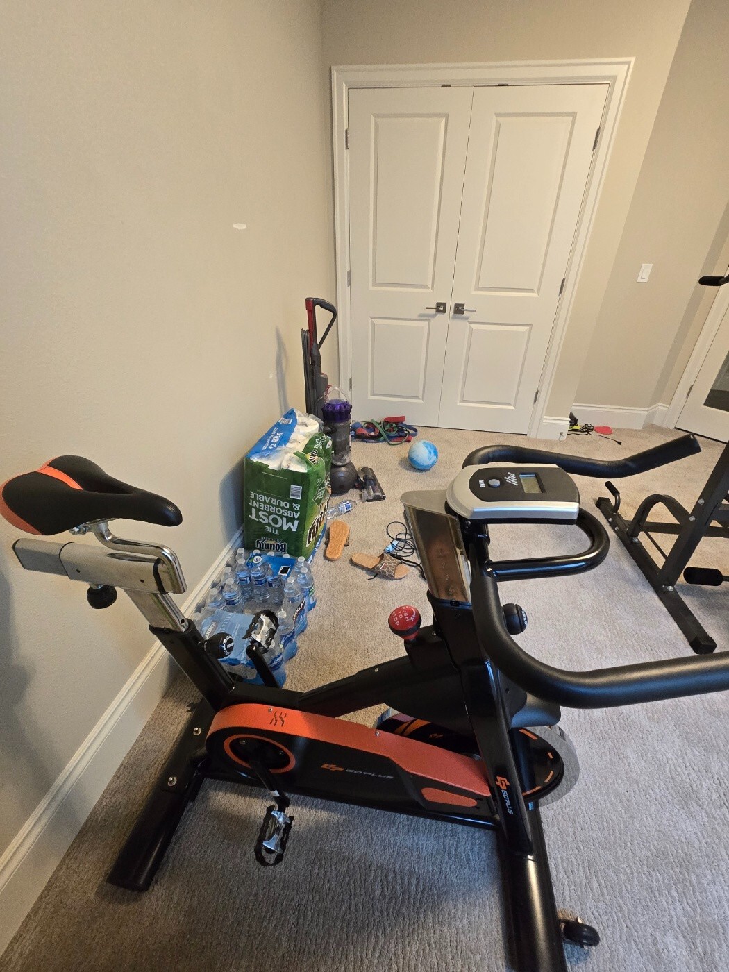 Goplus Exercise Bike Stationary Belt Drive Indoor Cycling Bike Home Gym Cardio