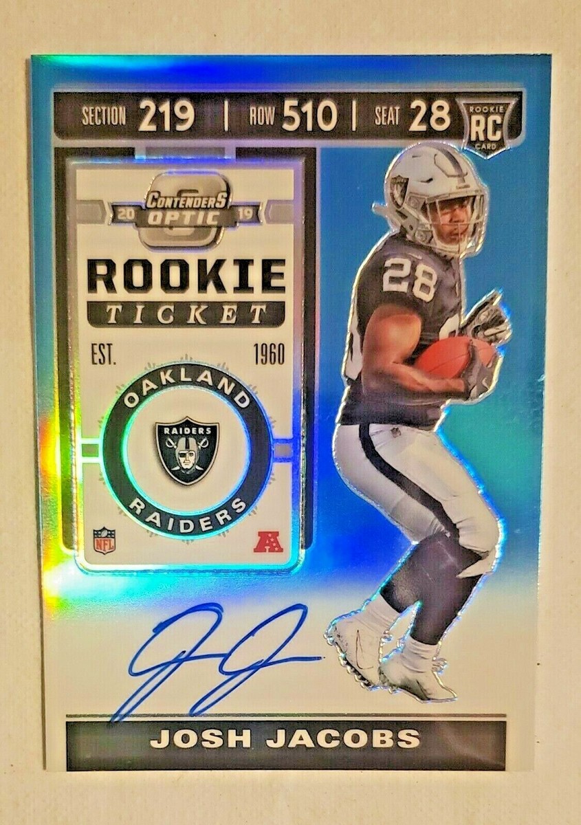 2019 Panini Contenders Optic - Rookie Ticket Josh Jacobs #124 Teal