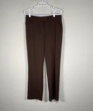 Gloria Vanderbilt Wide Leg Dress Pants Women's 10 Mid Rise Brown Casual