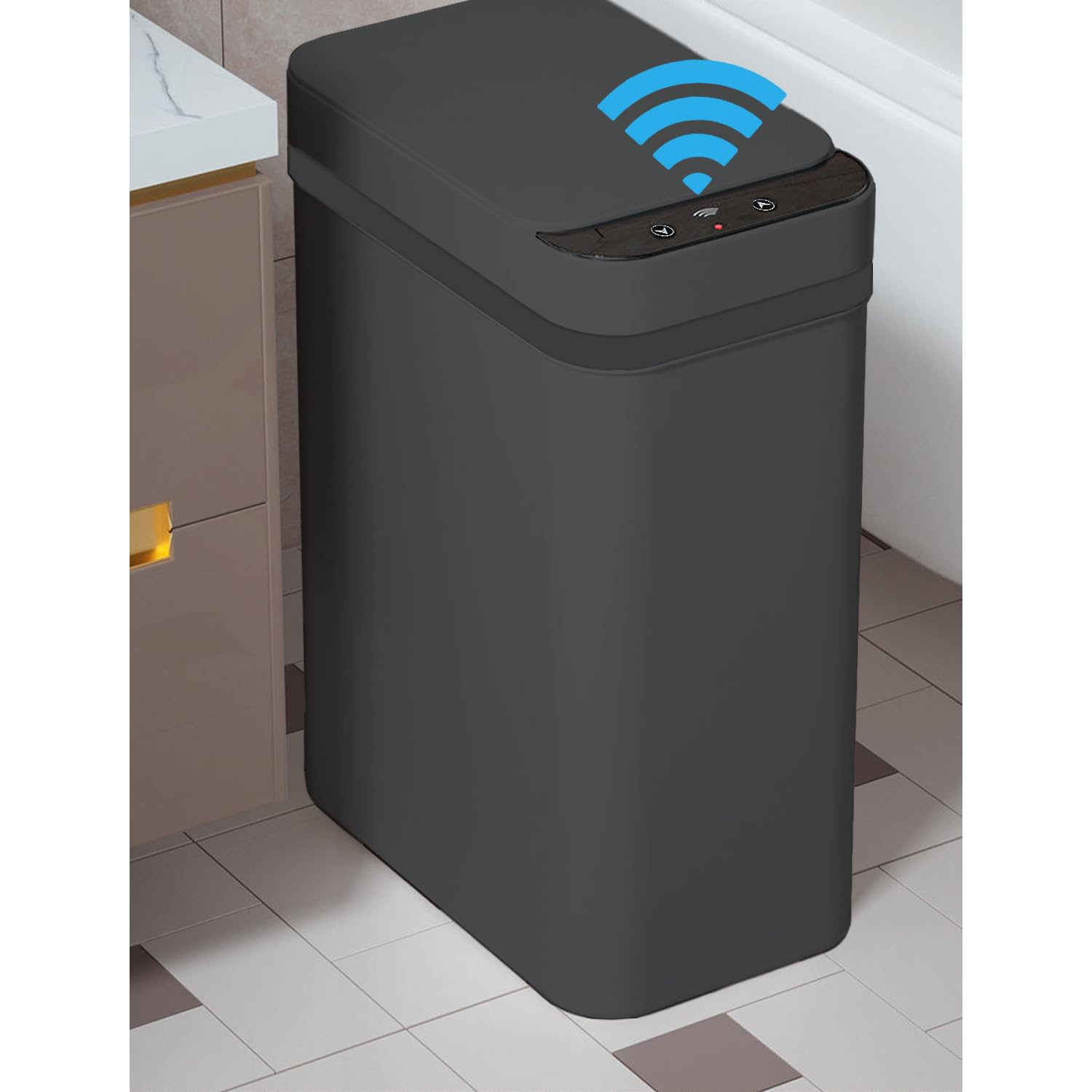 4 Gallons Bathroom Trash Can Automatic Touchless - 15.5 Liters Smart Trash Can M