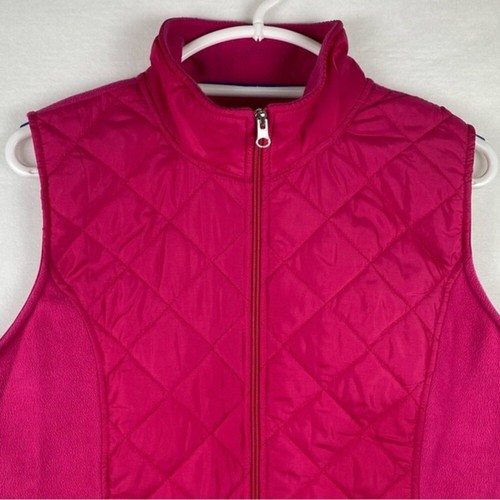 Made For Life | Women's Hot Pink Quilted Polyester Vest | Size Large | - Picture 2 of 8