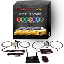 Rgb Multi Color Led Halo Kit With Wifi App For 03-05 Chevy Cavalier Headlights