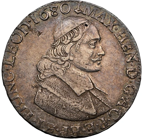 Belgium - Liege - Ducatone of Max Henry of Bavaria - NGC AU50 - FINEST GRADED!