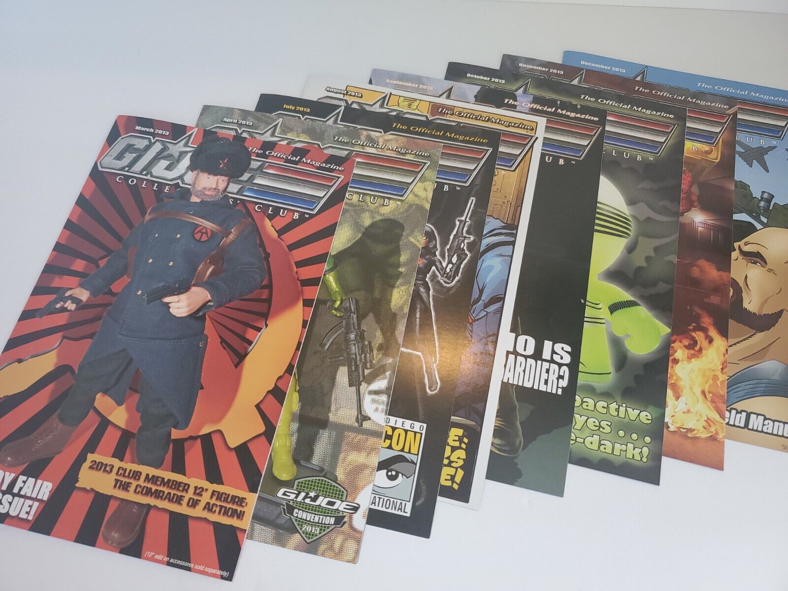 2013 - Lot Of 8 GiJoe Collector's Club Comics / Magazines - NM
