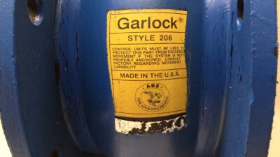 Garlock 206 Flange Pipe Expansion Joint EZ-FLO 8'' ID 13.5''OD 12-1209303-0