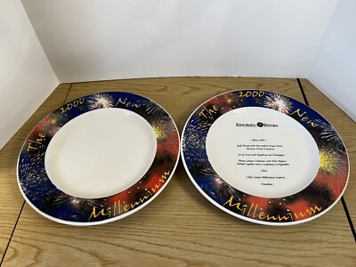 食器   Millennium Plate 2000 2X Y2K MILLENNIUM Dinner Plates 2000 Year Celebration Collectible