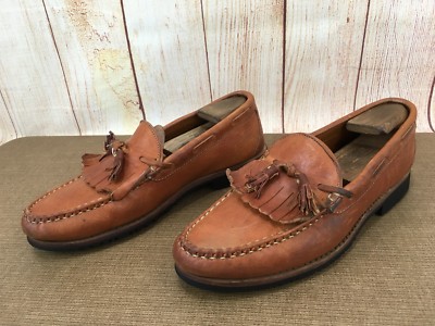 Allen Edmonds Mens Nashua Tassel Loafers- Moc Toe Tan Leather