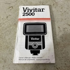 Used Vivitar 2500 Flash Guide Manual