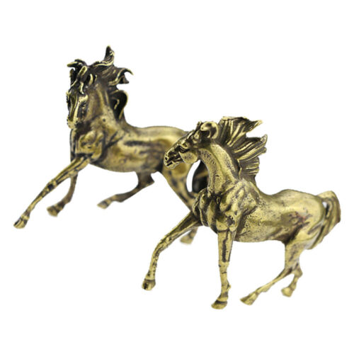 Vintage Brass Horse Statue Figurine for Home Office Desk Decor - Afbeelding 1 van 12