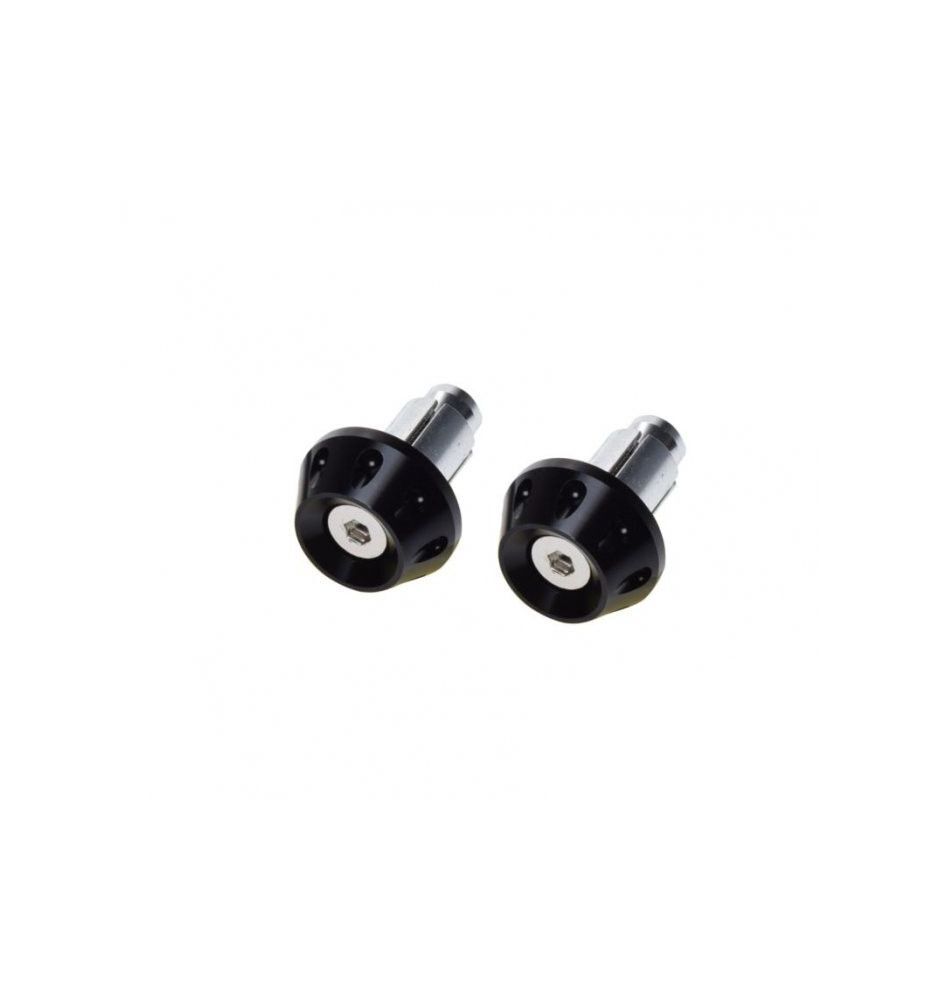 Embout de guidon poids noir anti vibration pour stabiliser le pilotage