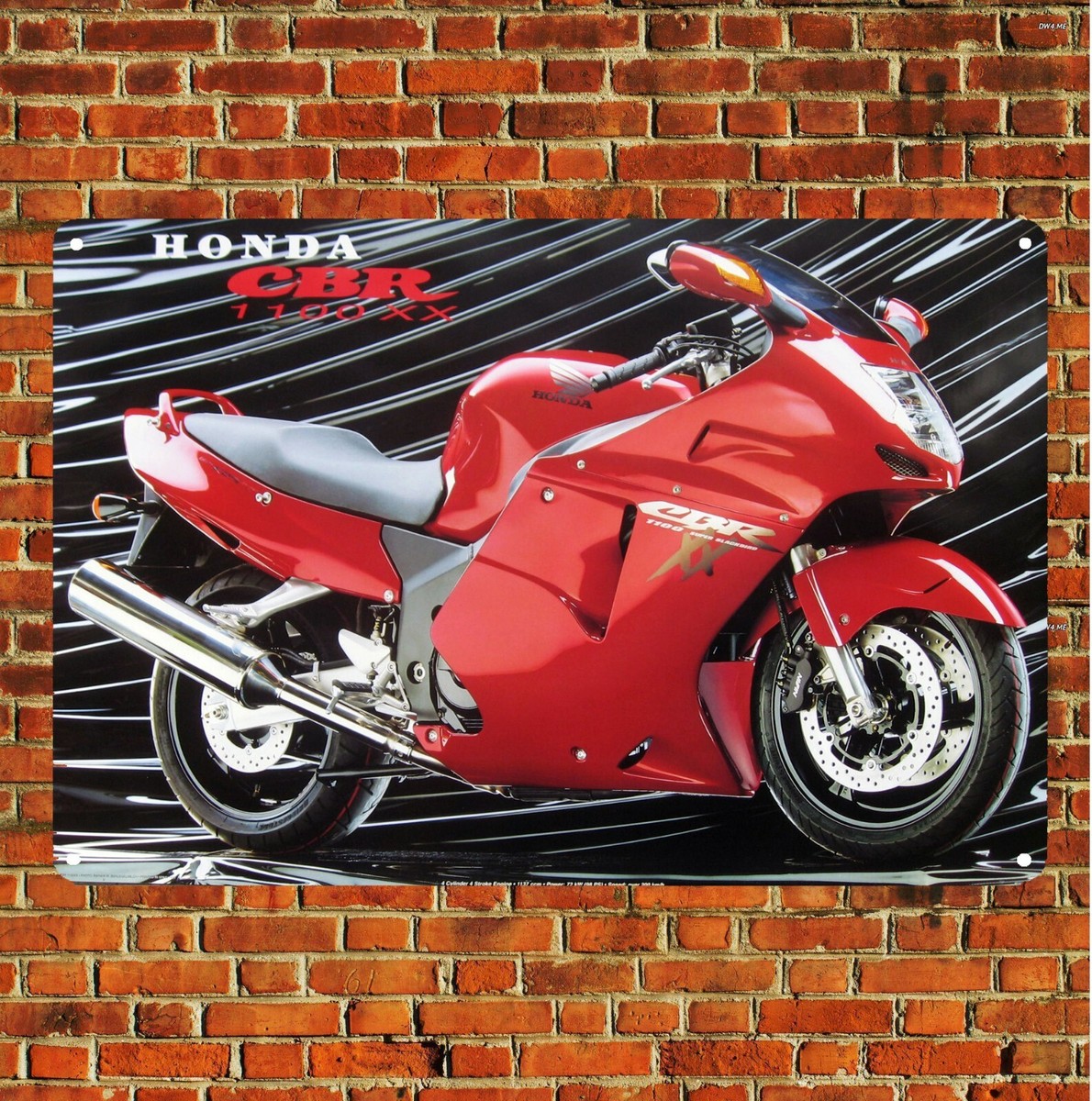 Motorcycle Metal Poster Tin Sign Honda Cbr 1100XX Super