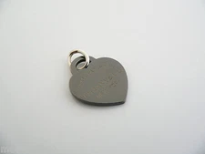 Tiffany & Co Return to Silver Titanium Heart Charm Pendant 4 Necklace Bracelet