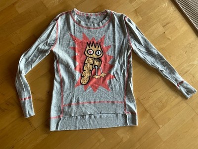 Lisa Todd Owl Sweater Light Gray Cashmere Cotton Chicks Rule Art To Wear S Small