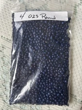 VINTAGE 1950'S - NAVY BLUE  4 OZS -Tiny Round Shells - Craft/ SAILOR'S VALENTINE