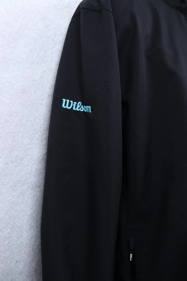 Wilson Lightweight Packable Rain Jacket Full-zip Men Large Black 100% Polyester - Image 4 of 4