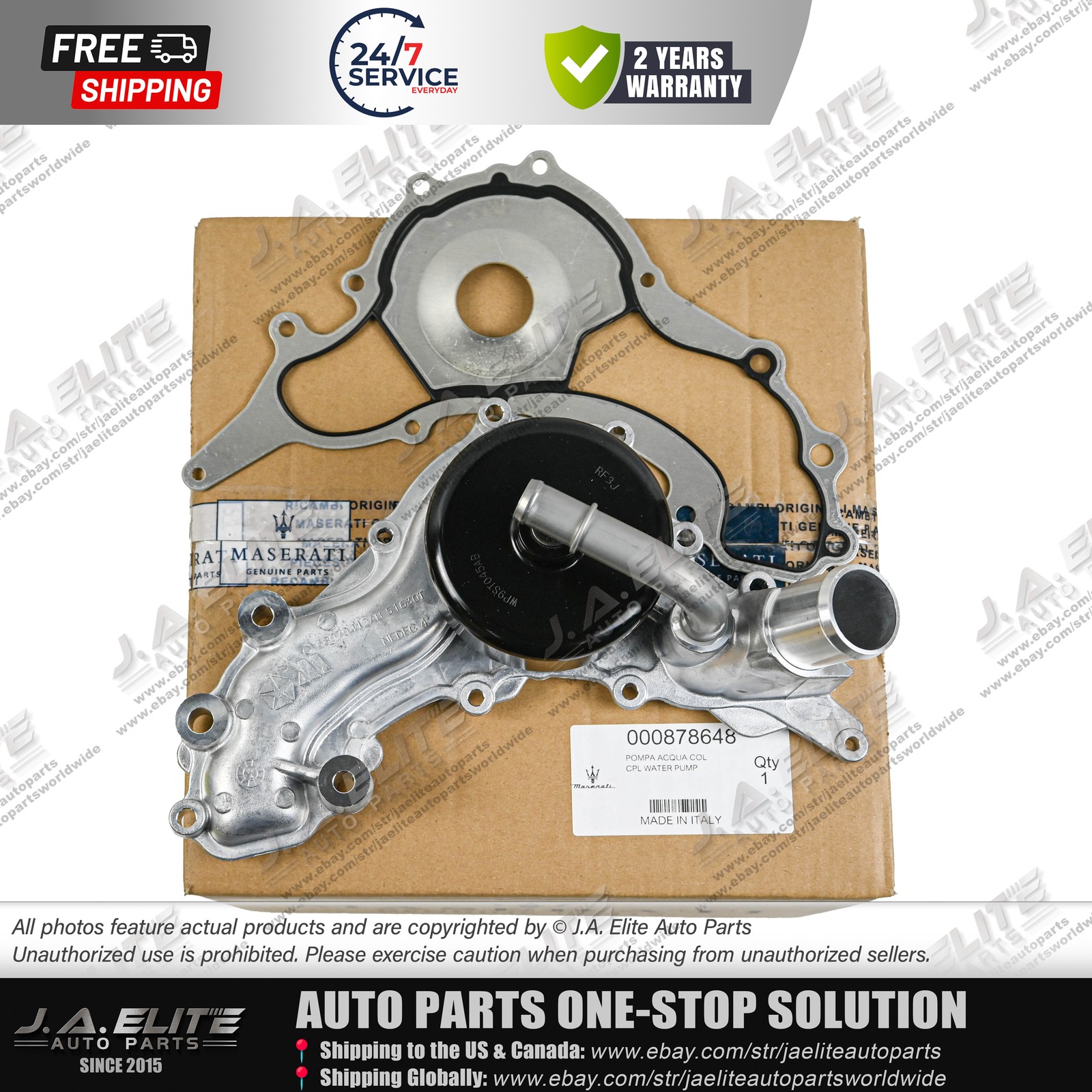 Genuine Water Pump fits Maserati Ghibli Levante Quattroporte 3.0L V6（ 2014+）