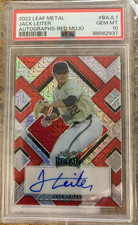 2022 Leaf Metal JACK LEITER Autographs RED MOJO #BA-JL1 SN 2/2 PSA 10