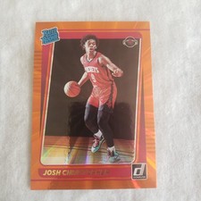 2021-22 Panini Donruss Josh Christopher Orange Sunburst Rated Rookie Card 