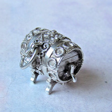 VINTAGE SILVER NUVO OPENING BARREL CHARM