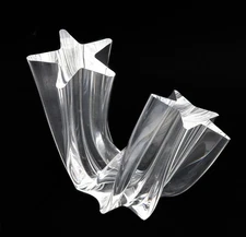 Steuben Crystal Art Glass Star Stream Sculpture by Neil Cohen #8567