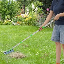 Steel Garden Rake 21 Tooth Leaf Rake Lawn Rake 170cm Handle Leaf Removal Tool ﻿