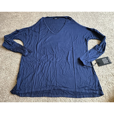Michael Lauren Women X-Small Top V-neck Cold Shoulder Lava Blue New