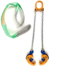 55 Gallon Drum Lifting Chain Hoist with 1 Ton Capacity - Webbing Sling Included 