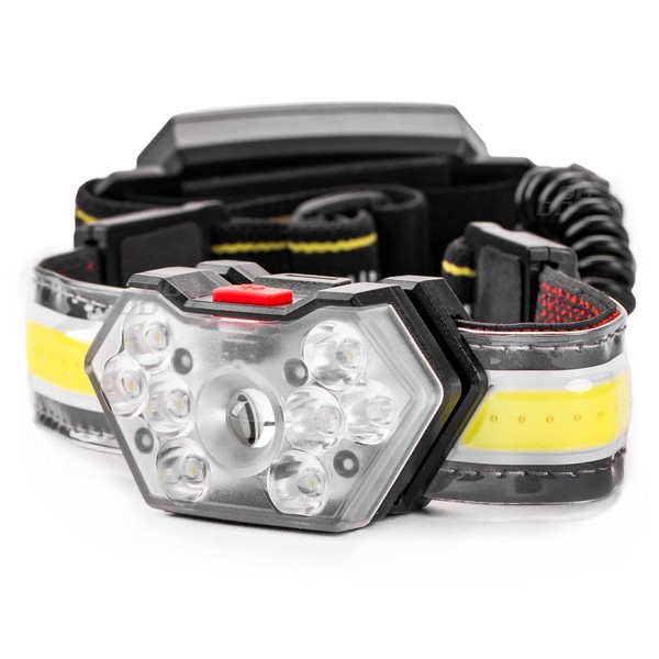 Led Stirnlampe Amio LH04 Cob Usb Akku 6500K Werkstatt Kopflampe Rotlicht-image