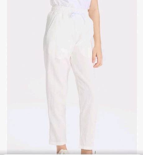 DEVOROPA Youth Boys Quick Dry Casual Linen Pants White NWT SZ LARGE - Picture 2 of 6