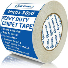 Heavy Duty Carpet Tape 4 Inch X 30 Yards, Extra Wide Double Sided Rug Gripper fo
