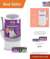 5-Gallon Odor Seal Cat Litter Box Waste Pail with Refill Bag for Fresh Homes