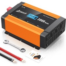 Ampeak 2000W Power Inverter 6.2A Dual USB Ports 3AC Outlets Stable Voltage Ou...