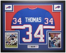Thurman Thomas Autographed & Framed Blue Buffalo Jersey Auto Beckett COA