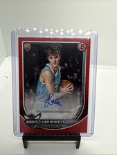 2025-26 Bowman Basketball Liam McNeeley Red Auto /5 RC Charlotte Hornets SP
