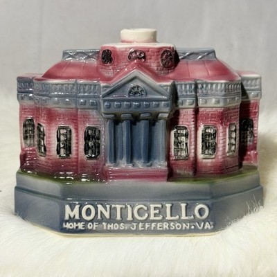 Vintage Monticello Thomas Jefferson Decanter Liquor Whiskey Bottle