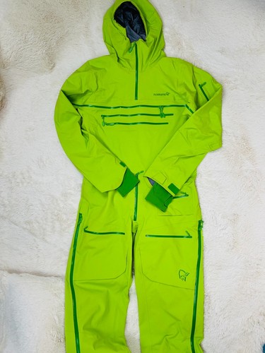 Norrona Lofoten Gore-Tex Pro One Piece Ski Snowboard Suit Green Size L Rare - Picture 2 of 15