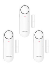TECKNET Door Alarms When Opened, Alarm & Chime Winsow Sensor, Home White 