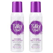 Punky Colour Temporary Hair Color Spray Panther Purple 3.5oz 2 Pack 