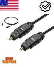 6FT Digital Fiber Optic Audio Cable Cord Optical TosLink for TV DVD AMP USA