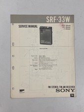 Vintage Sony SRF-33W Portable Radio / Receiver Service Manual Original 