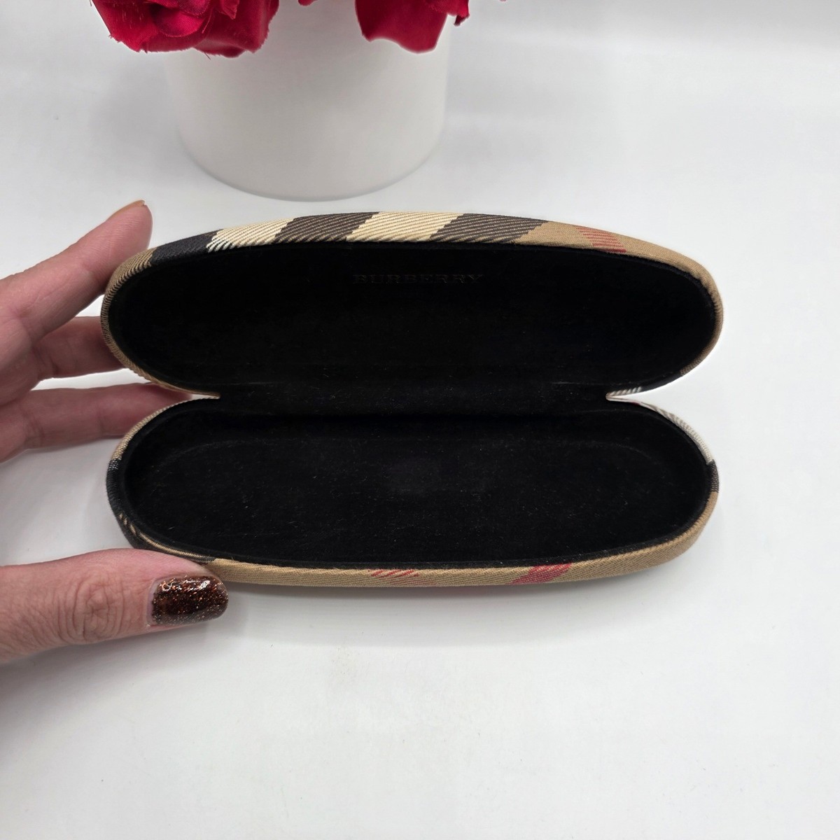NEW Burberry Sunglasses Case 2 PACK SET OF 2 Glasses Beige Nova Check 6\