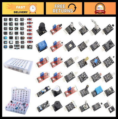 37 Sensor Assortment Kit for Arduino & Raspberry Pi - 37 in 1 Robotics Starter S