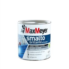 MaxMeyer Smalto All'Acqua Poliuretanico Brillante, Bianco, 0.75L