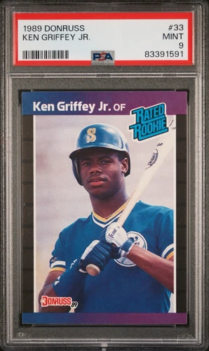 1989 Donruss Ken Griffey Jr. Rookie RC #33 PSA 9 Mint HOF Seattle Mariners