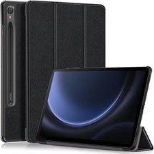 Case for Samsung Galaxy Tab S10 12.4-Inch, Folding Folio Stand Cover, Black
