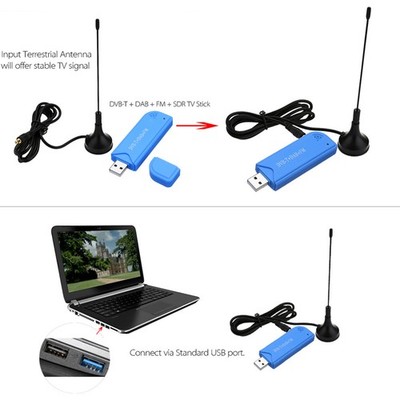 Mini Digital USB 2.0 TV-Stick Mit -T + DAB + FM RTL2832U + FC0012 Chip Und SD