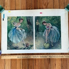 Cydney GROSSMAN Ballerina Ballet Couple Unframed Lithograph Vintage Original HTF