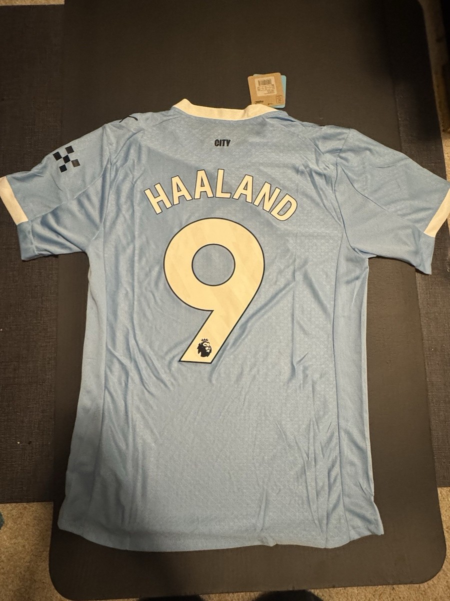 PUMA Erling Haaland #9 Manchester City 2025/2026 Home Jersey Size