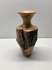 Handcrafted Natural Burl Wood Hand Turned Vase